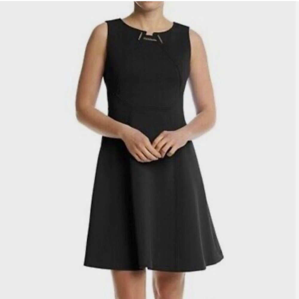 Ivanka Trump Fit & Flare Sleeveless Mini Dress